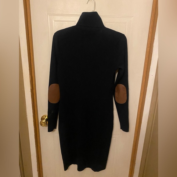 Ralph Lauren Dresses & Skirts - Ralph Lauren Long Sleeve Turtleneck Knit Dress with Elbow Patches